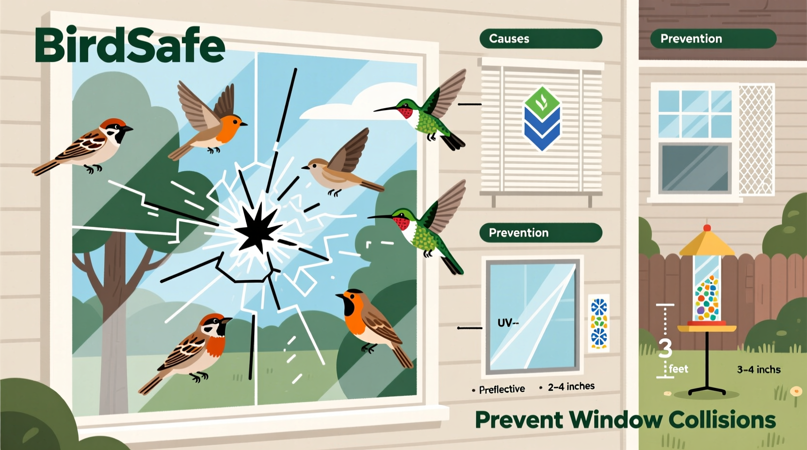 why birds fly into windows reasons prevention tips