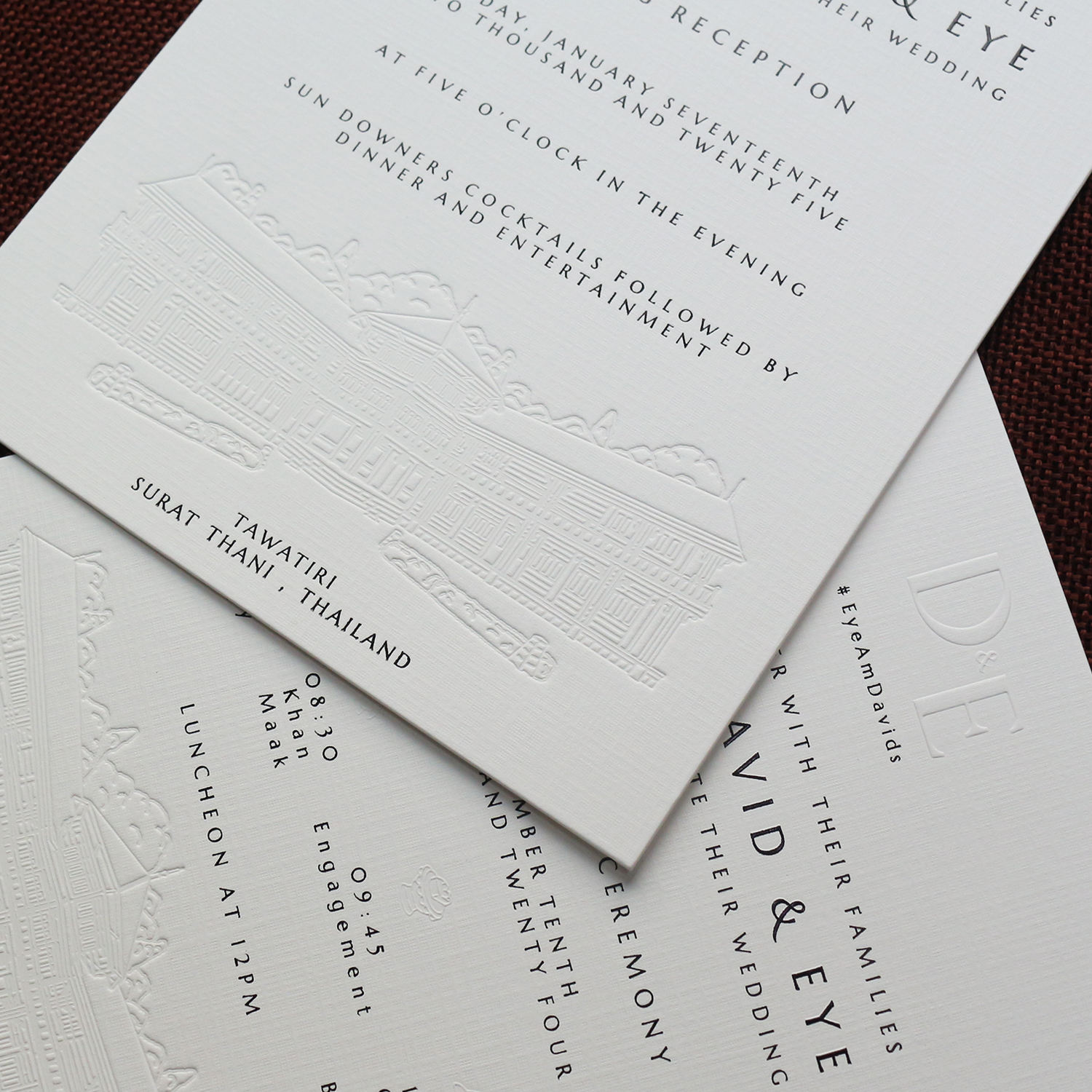 terracotta wedding invites