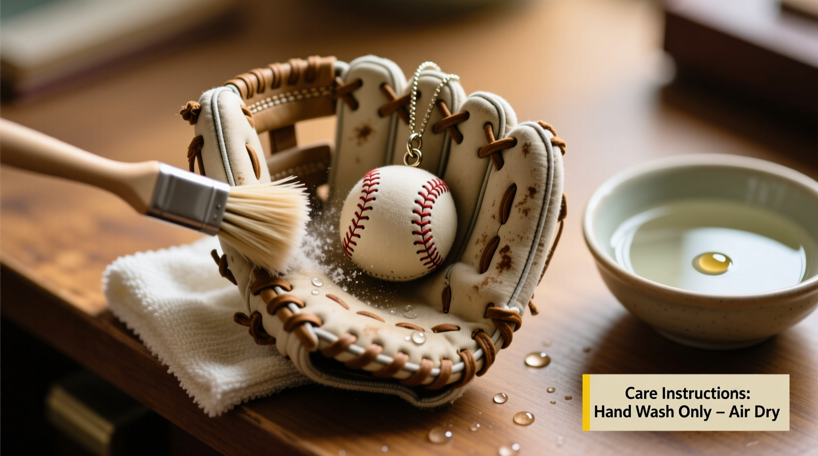 effective methods to clean and maintain your plush baseball glove doll pendant safely