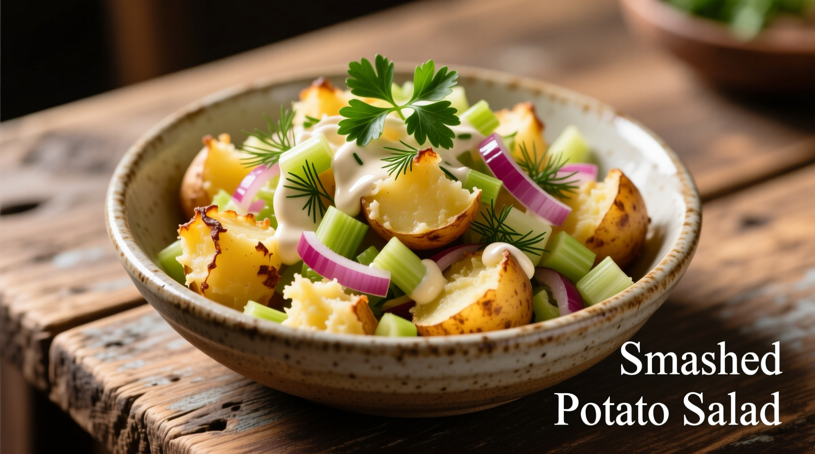 smashed potato salad