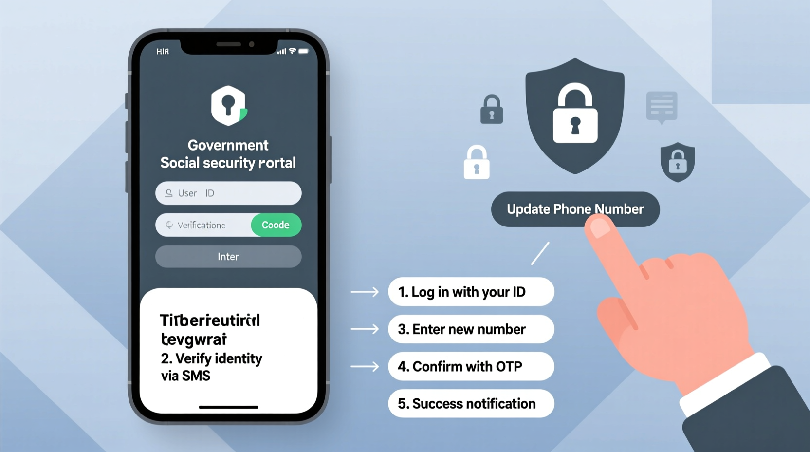 how to securely update your mobile phone number with social security services