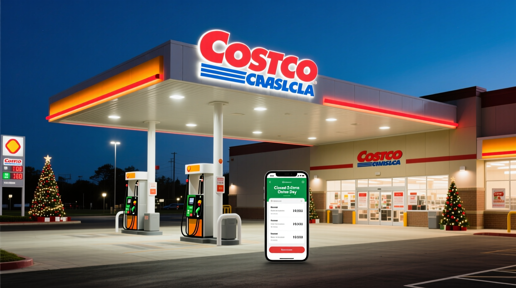 is costco gas open on christmas day