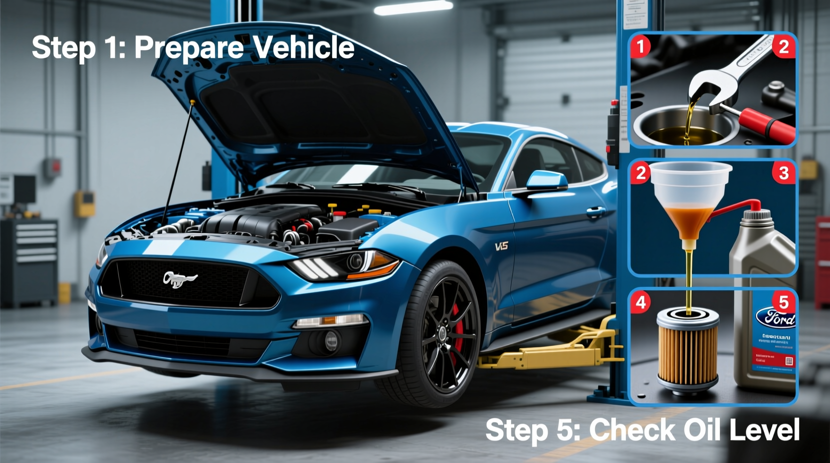 s550 mustang oil change guide