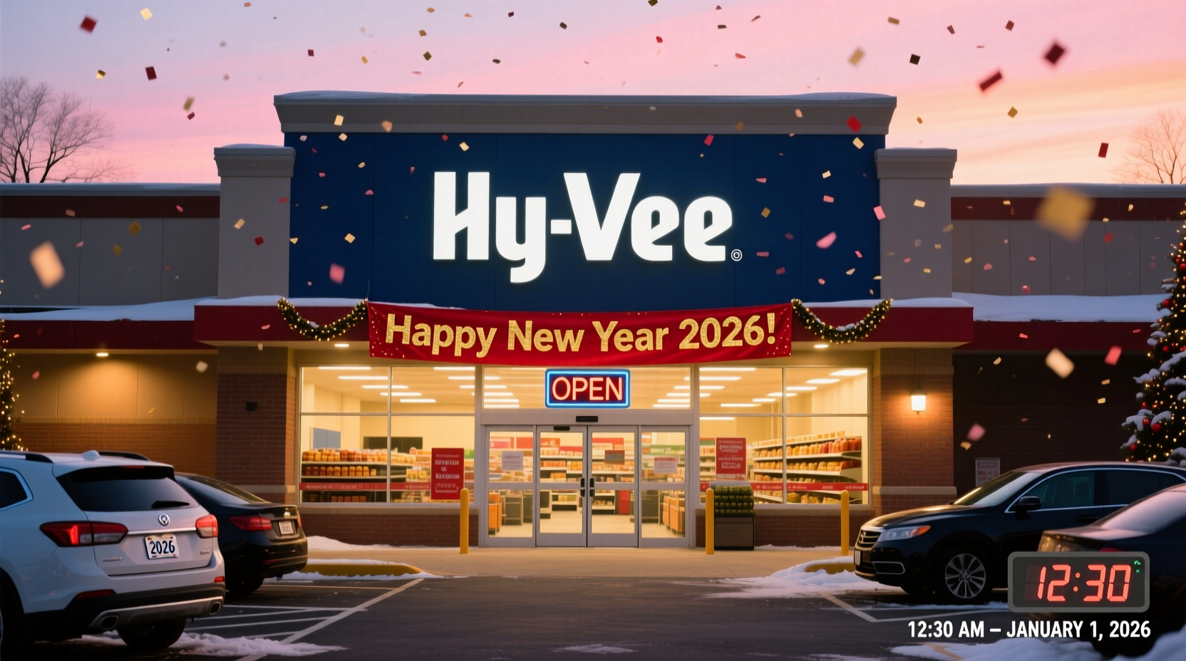 is hyvee open on new years day 2026