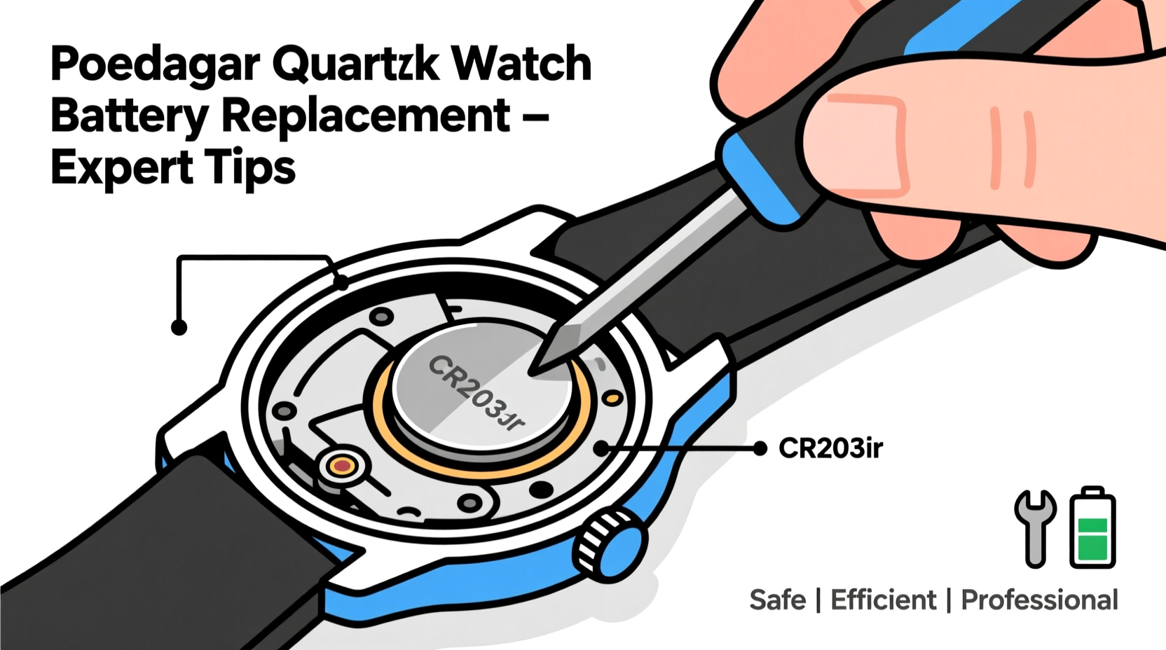 expert tips for changing the battery in your quartz poedagar watch safely and efficiently