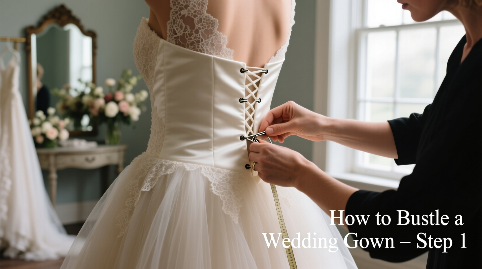 how to bustle a wedding gown