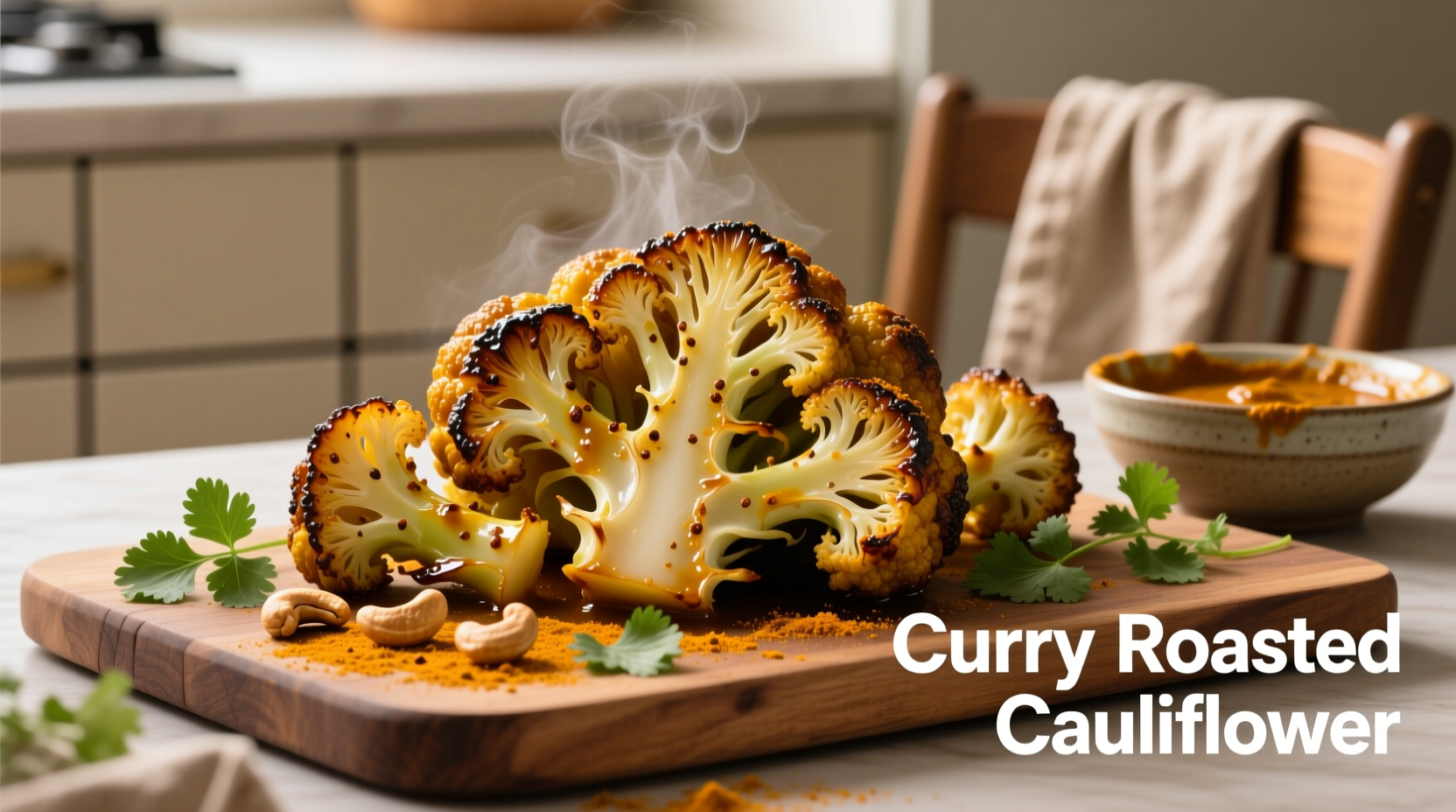 curry roasted cauliflower