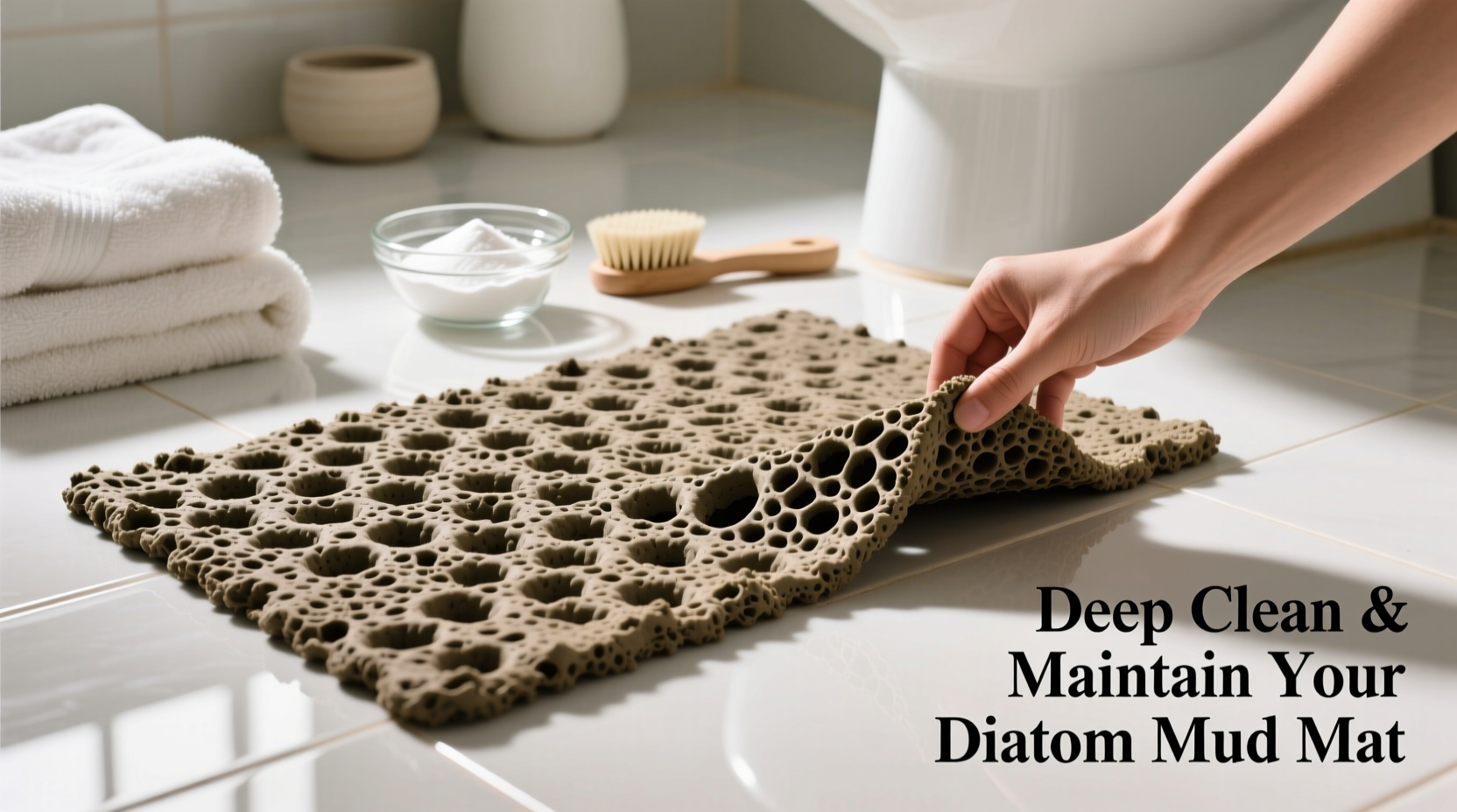 effective methods to deep clean and maintain your diatom mud bathroom mat
