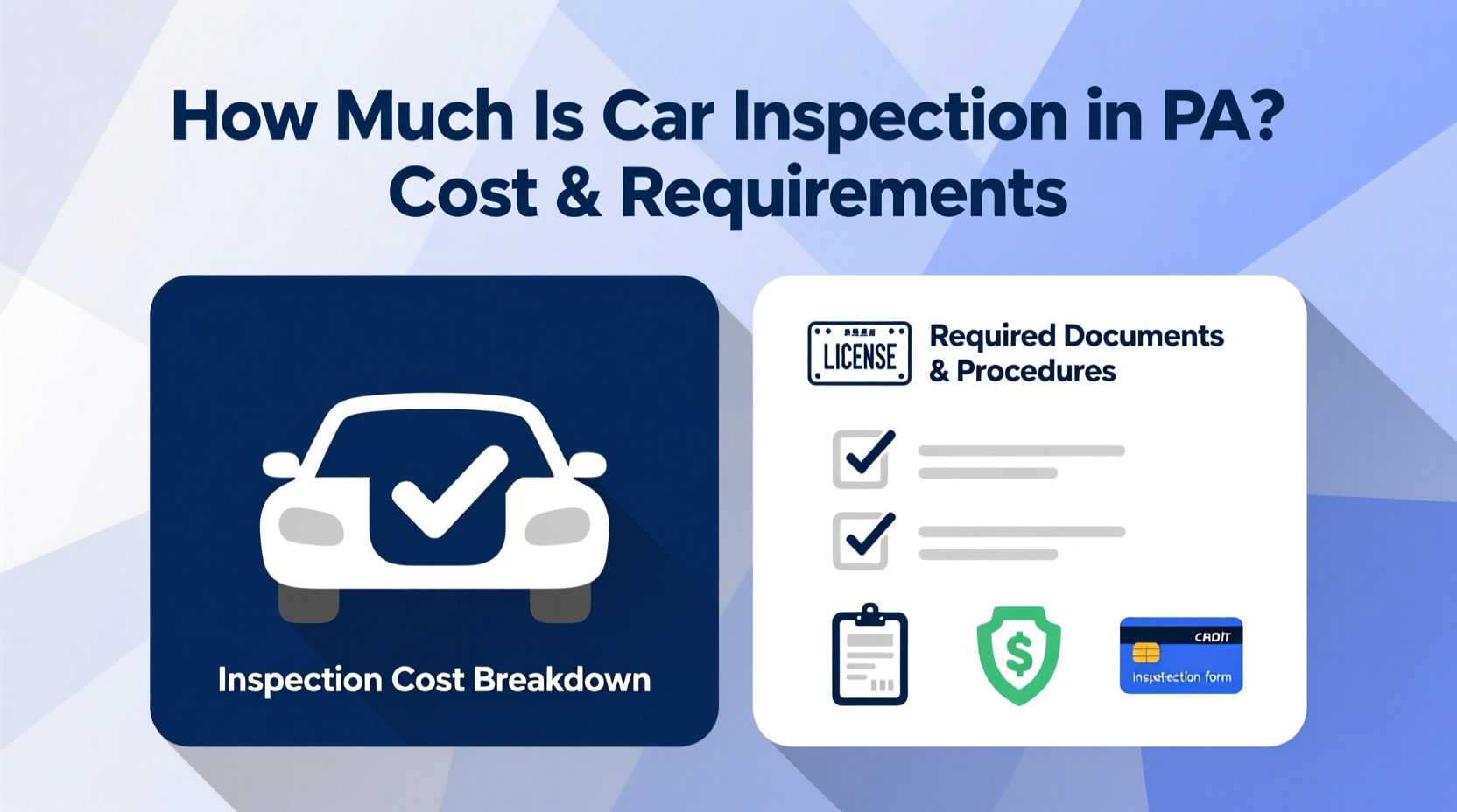 how much is car inspection in pa