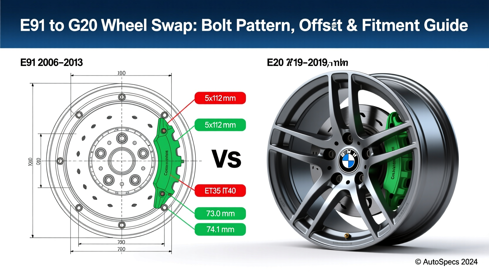 e91 g20 wheel swap