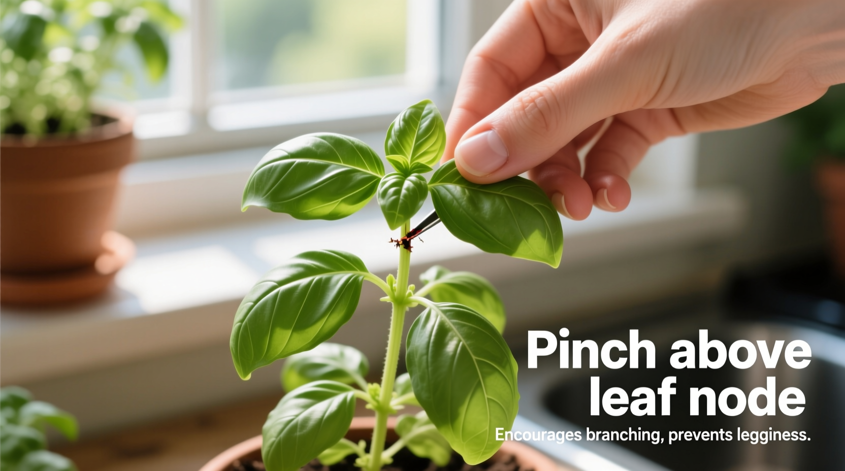 how to pinch back basil