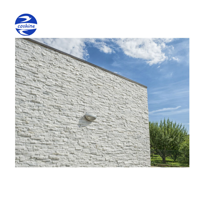 Wall cladding slate pencil natural stone white natural quartz stone