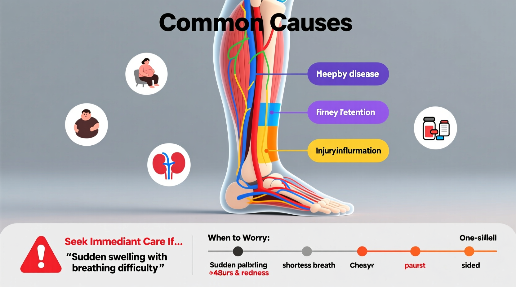 why are my lower legs swollen common causes when to worry