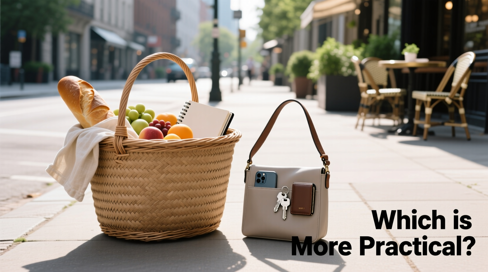 large market basket vs small shoulder bag which is actually more practical for everyday use