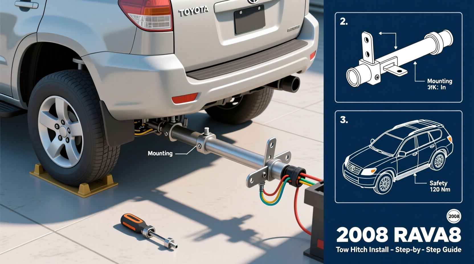 rav4 2008 tow hitch install