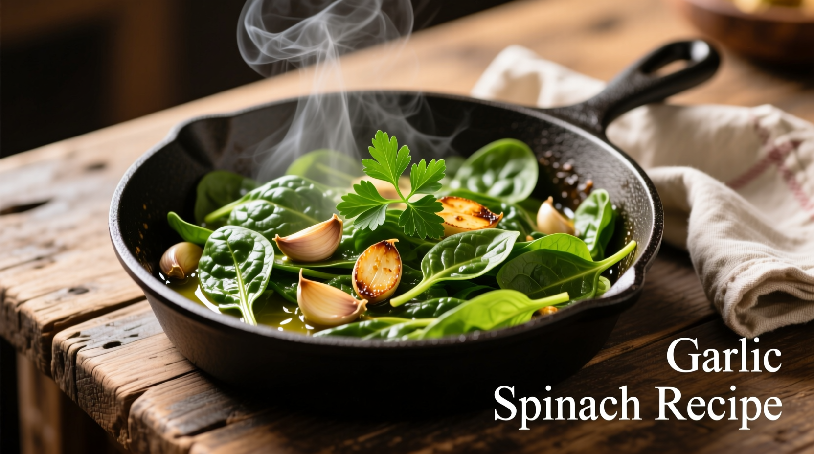 Perfect Sautéed Spinach and Garlic Recipe in 8 Minutes