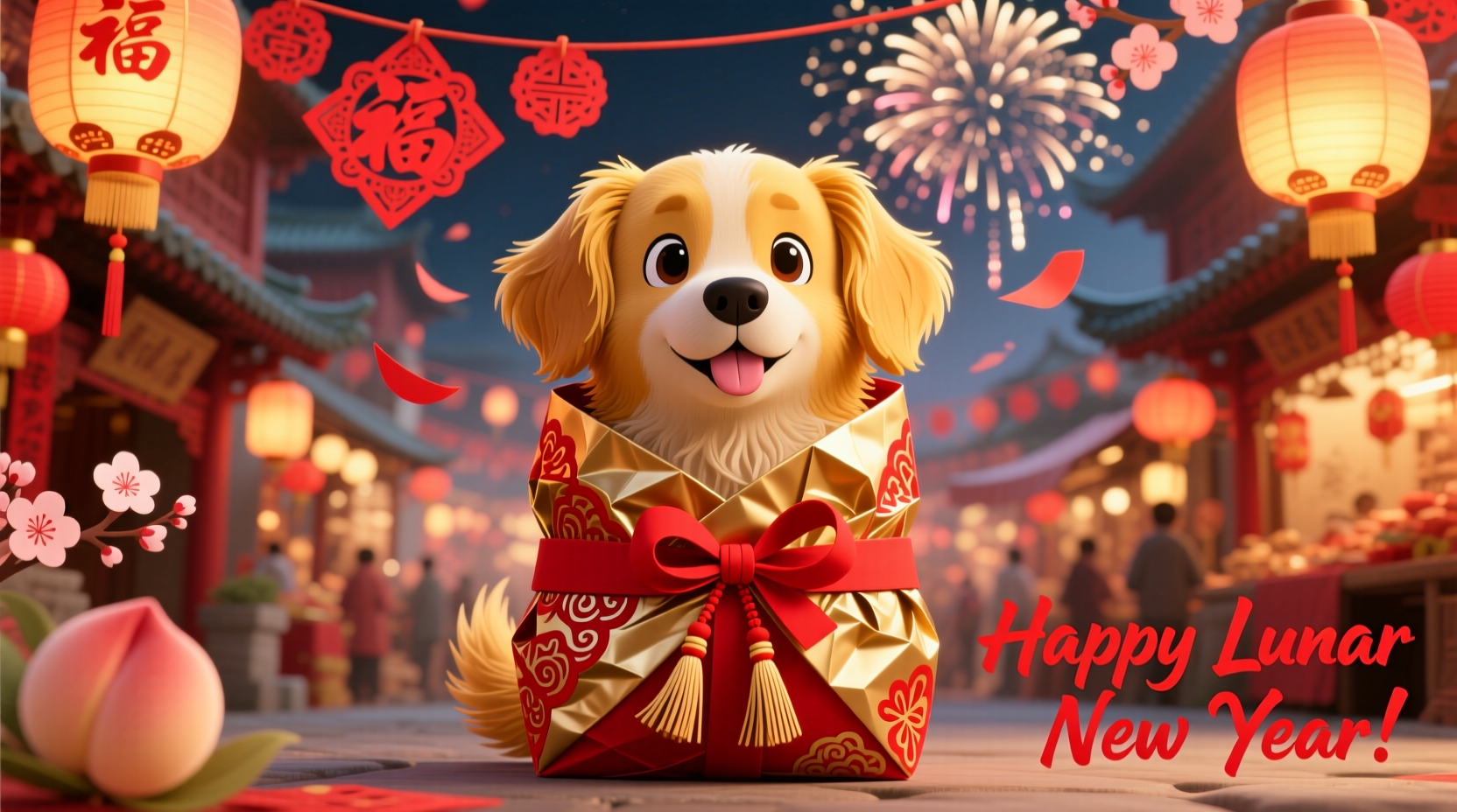 how to wrap dogs for new year