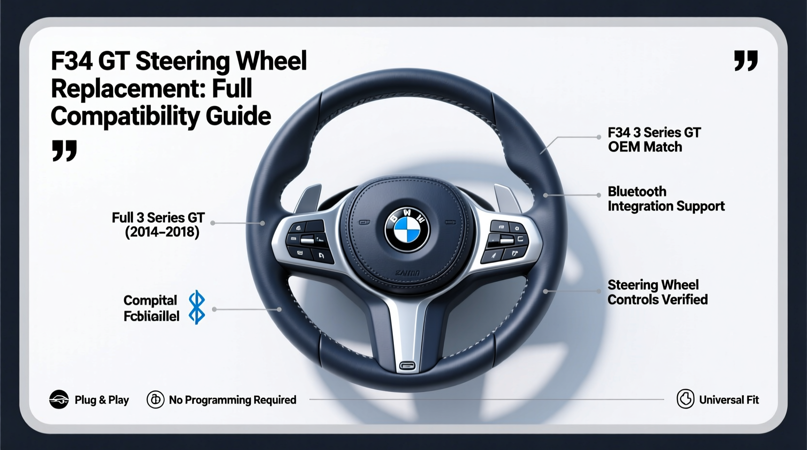 f34 gt steering wheel replacement