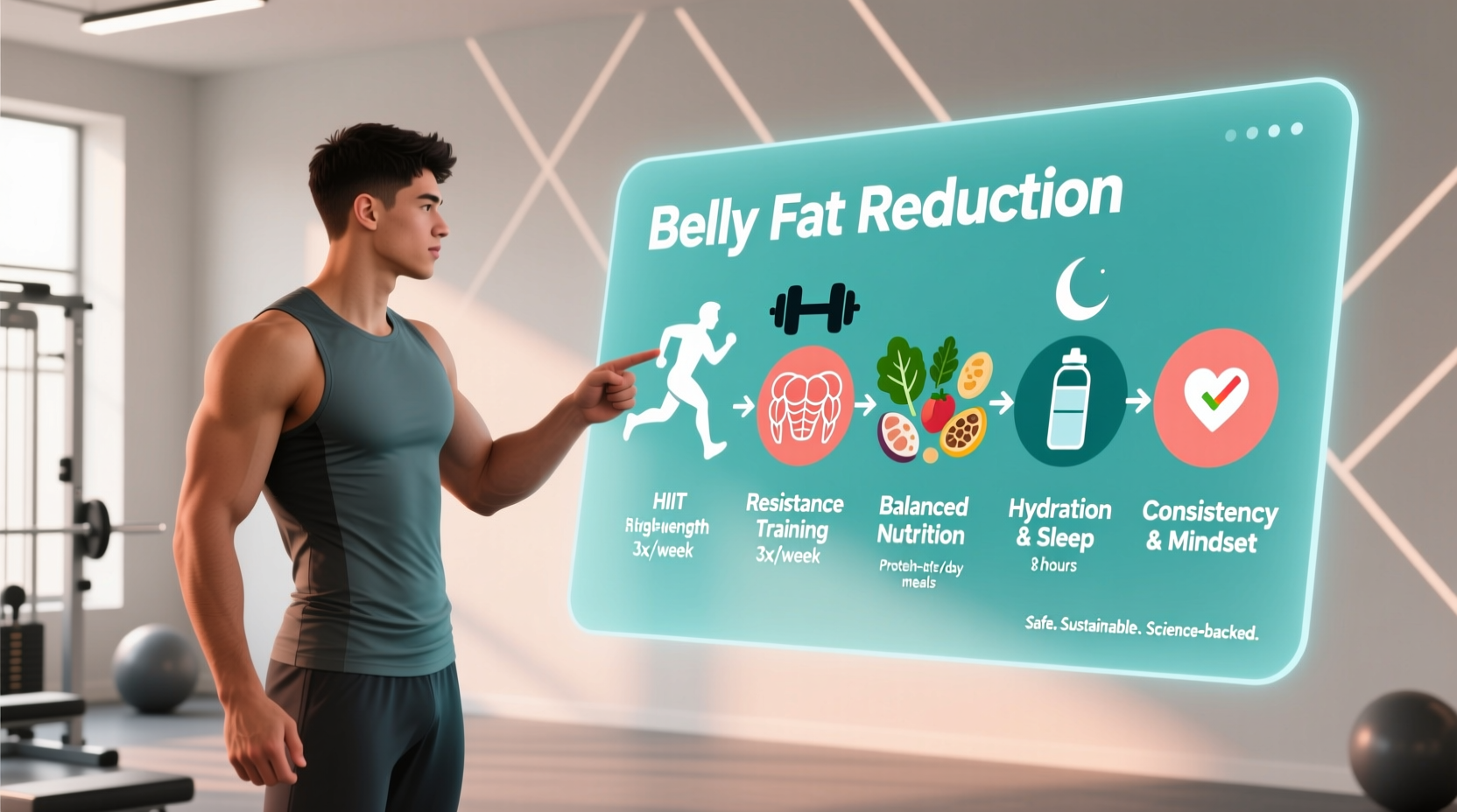 effective and practical ways for a guy to lose belly fat safely