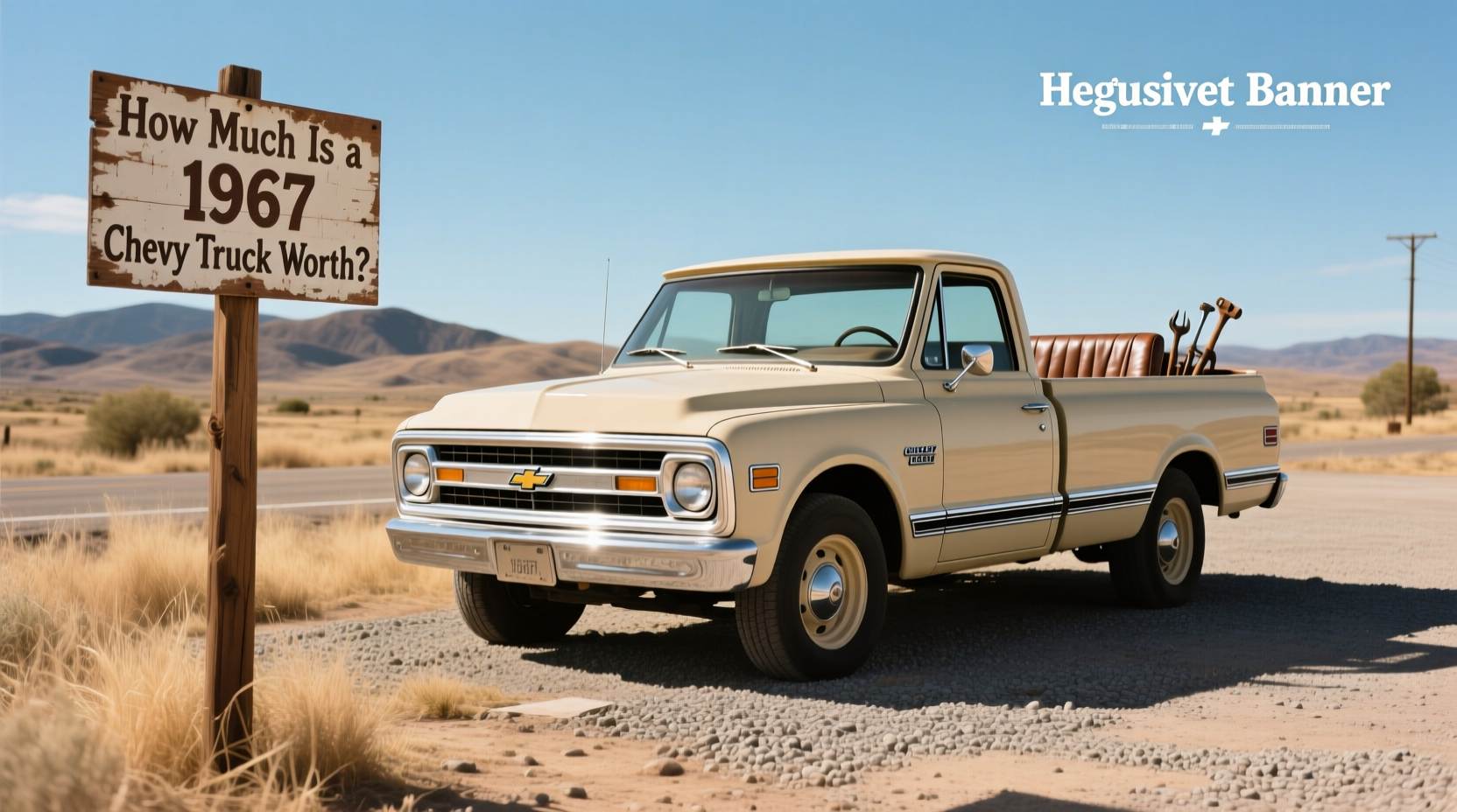 1967 Chevy pickup trucks parked side by side