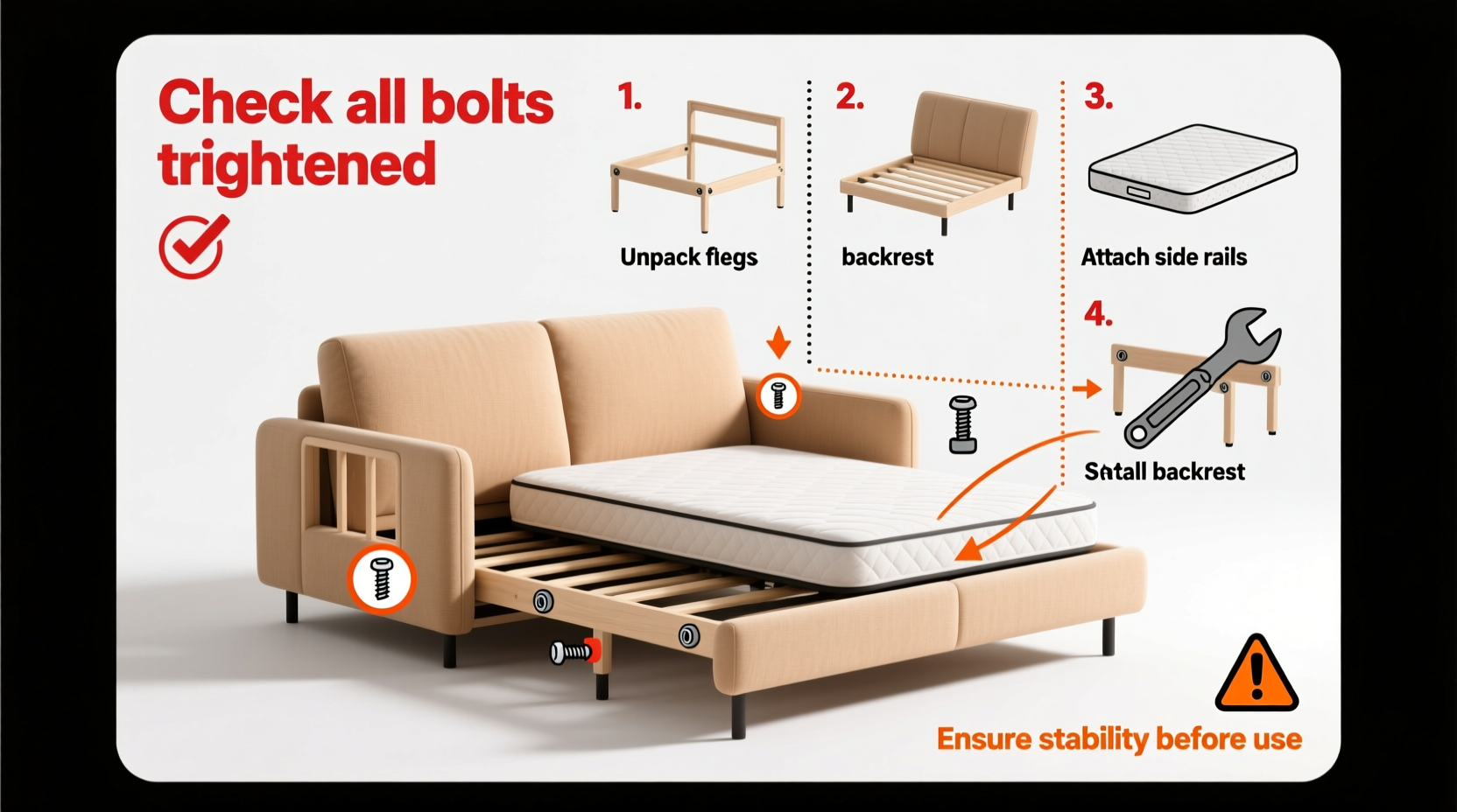 sofa bed assembly guide