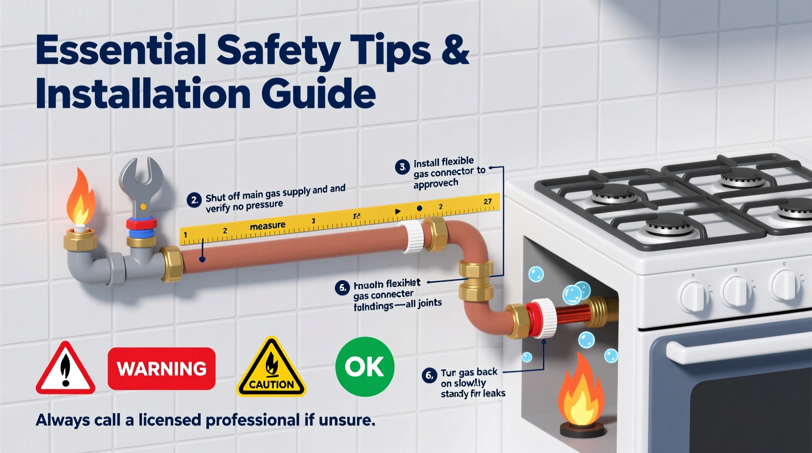 essential safety tips and step by step guide for installing a gas line for your stove