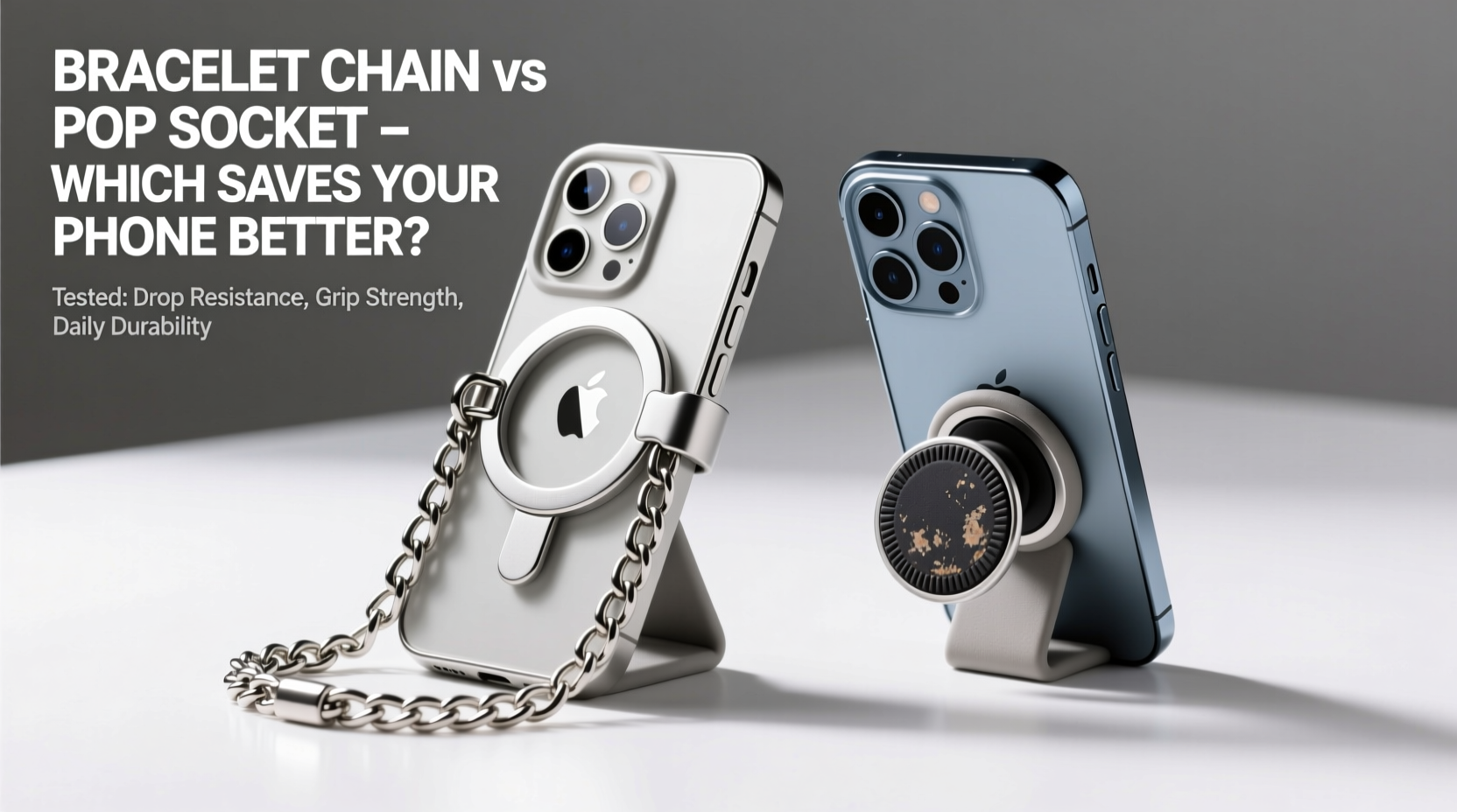 bracelet chain phone case vs pop socket which phone grip actually saves your phone better