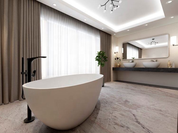 FW8801-14 55 inch Hot Sale Acrylic Bubble Massage Freestanding Bathtub