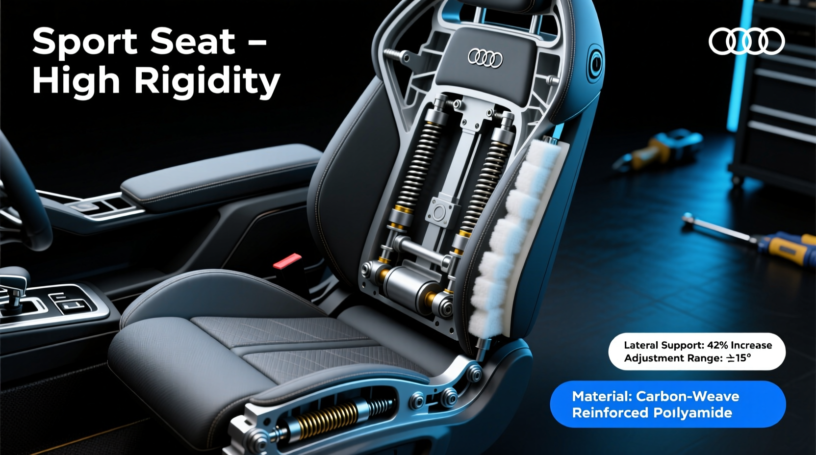 a6 c8 sport seats stiffness explained