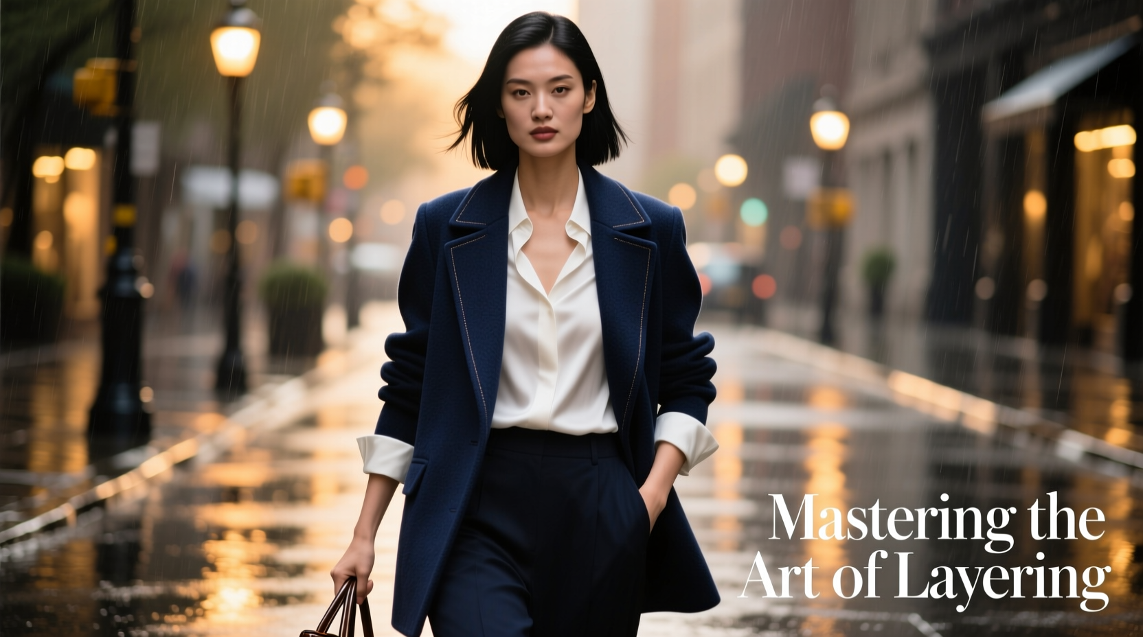 mastering the art of layering a blouse under a jacket for stylish warmth