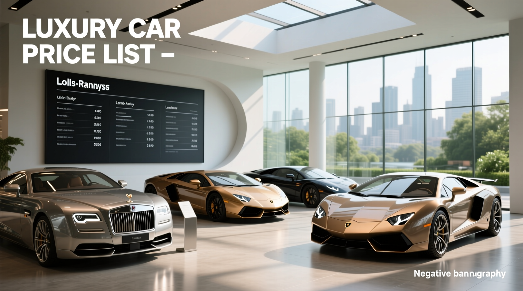 luxury car price list buying guide