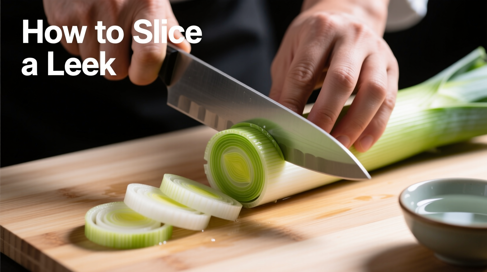 how to slice leek