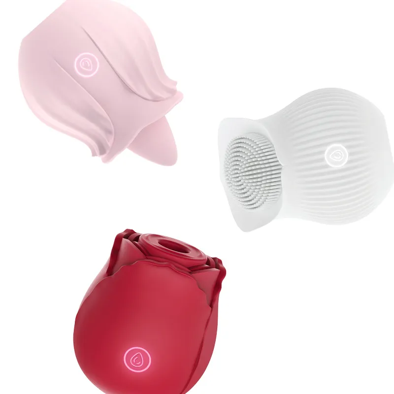 Erotic Sex Shop Rose Oral Clitoral Sucking Vibrator , Rechargeable Waterproof Clit Sucker Nipple Stimulator Sex Toys