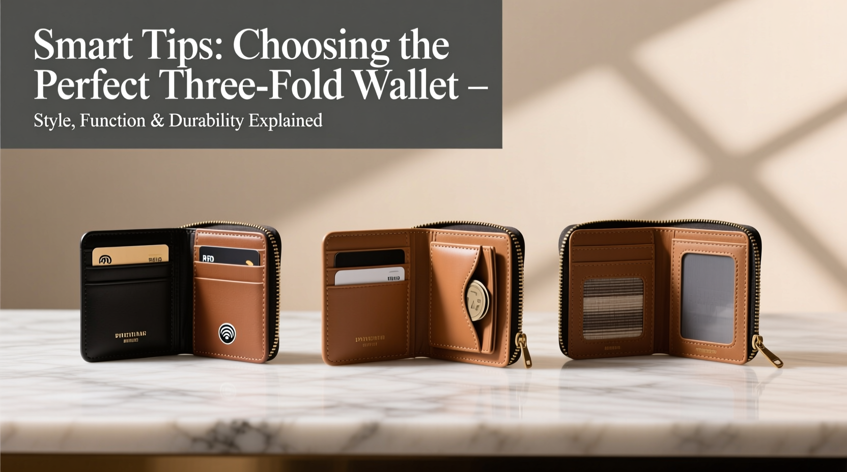 smart tips for choosing the perfect three fold wallet for women style function and durability explained