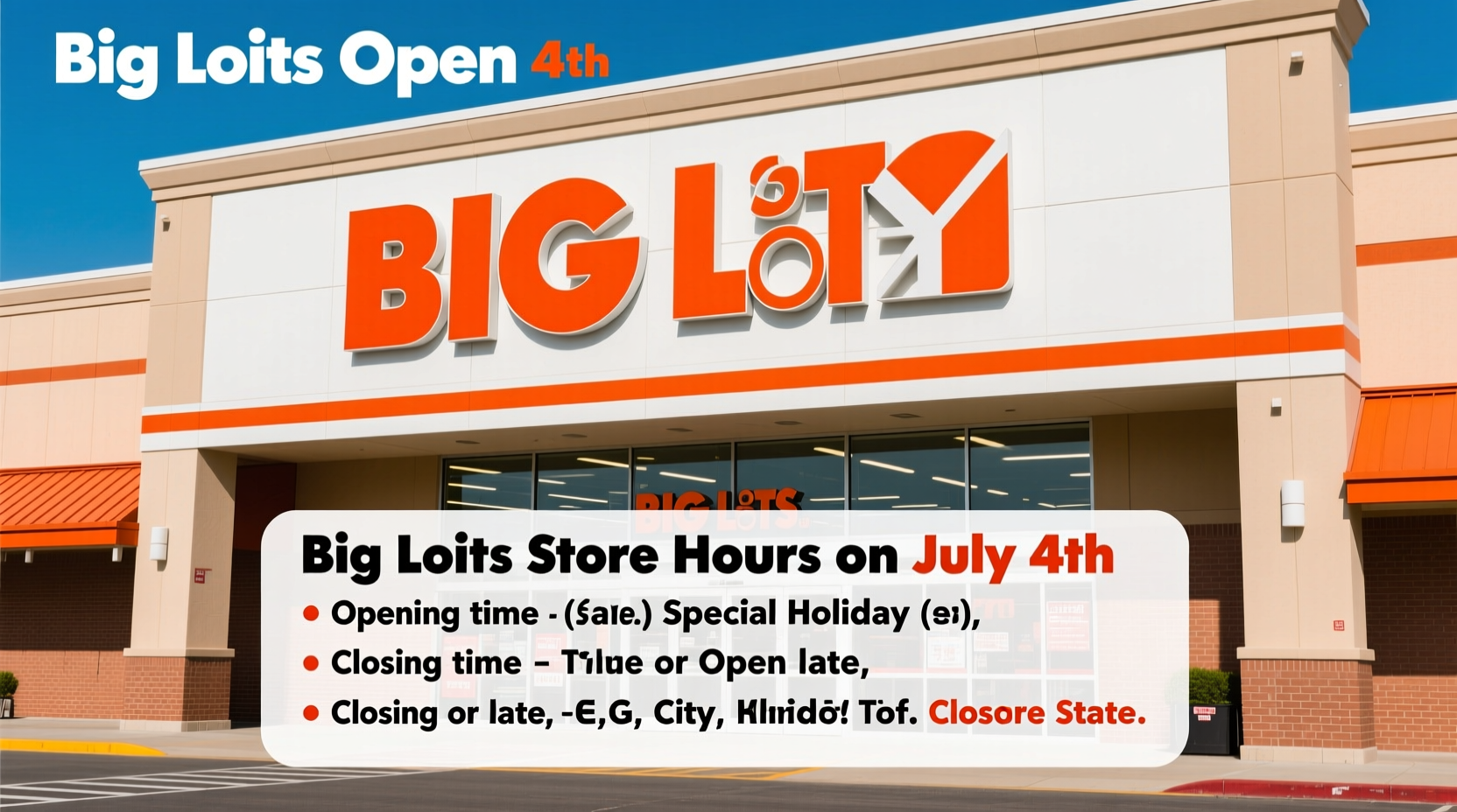 is big lots open on july 4