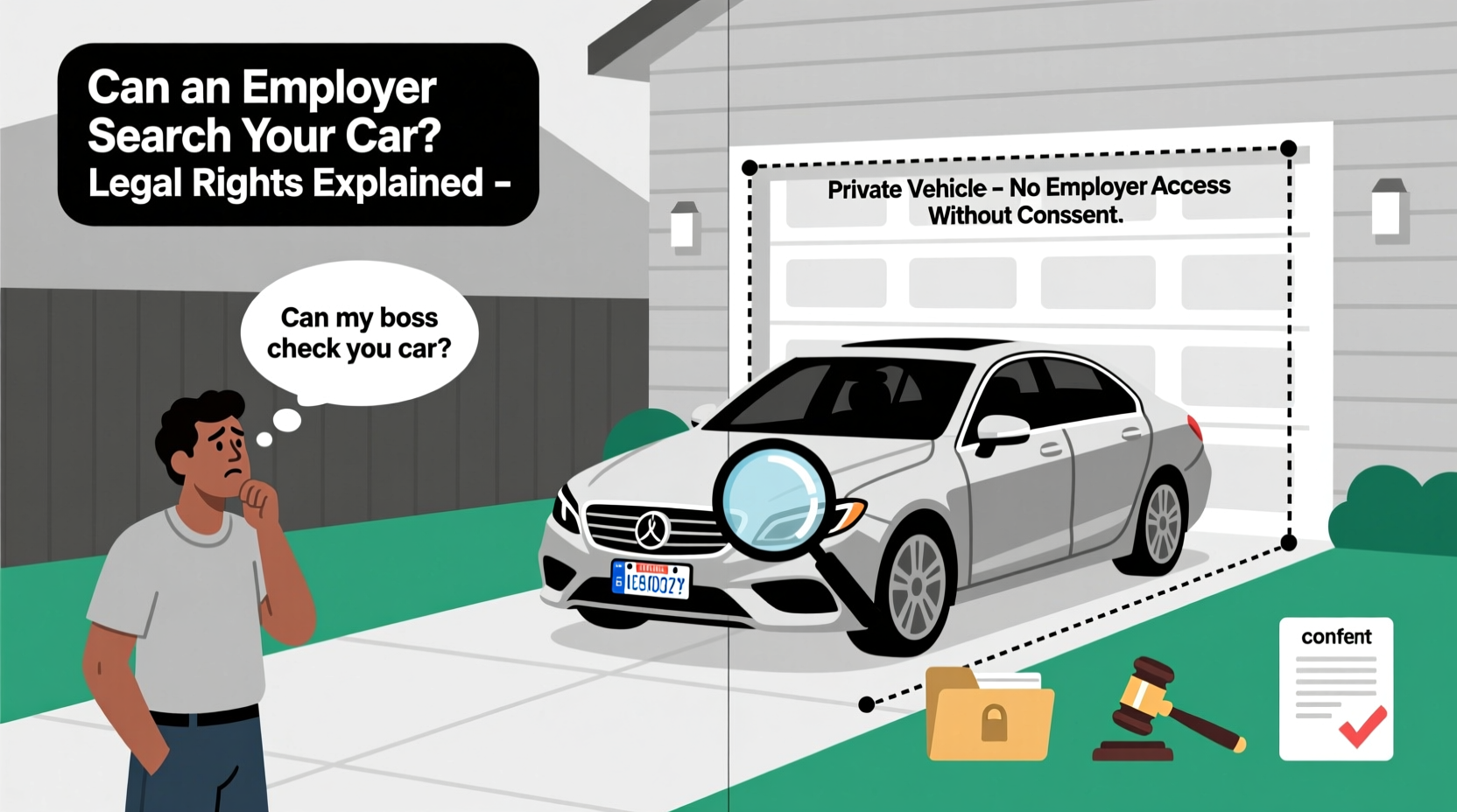 can an employer search your car