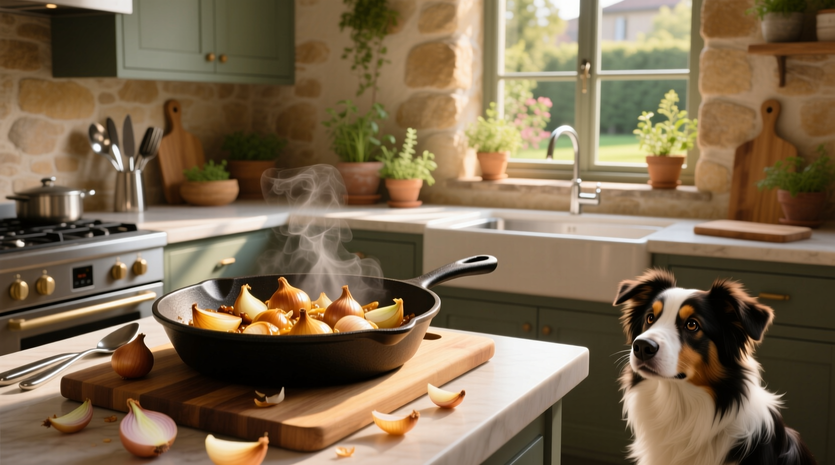 are cooked onions toxic to dogs