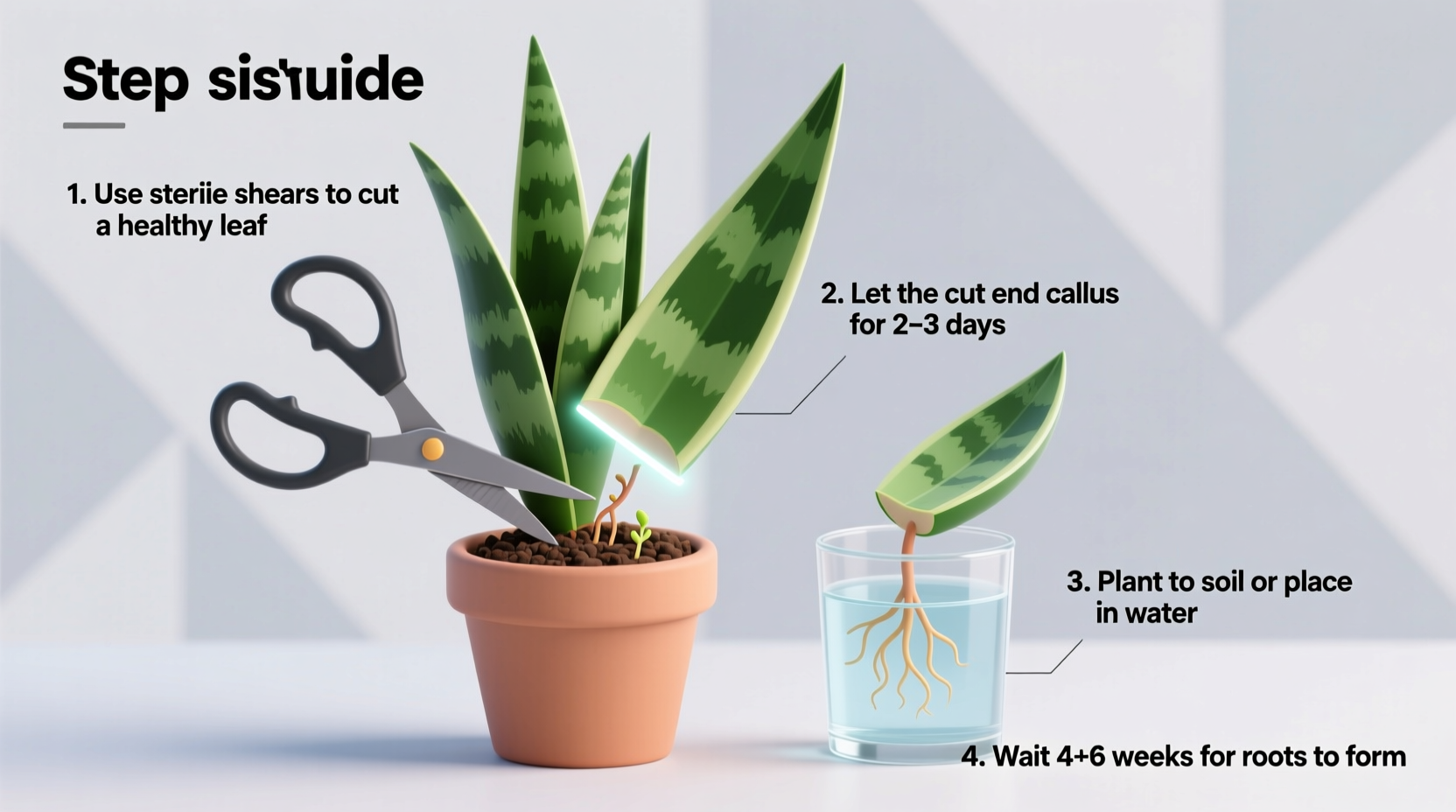 how to cut snake plant for propagation