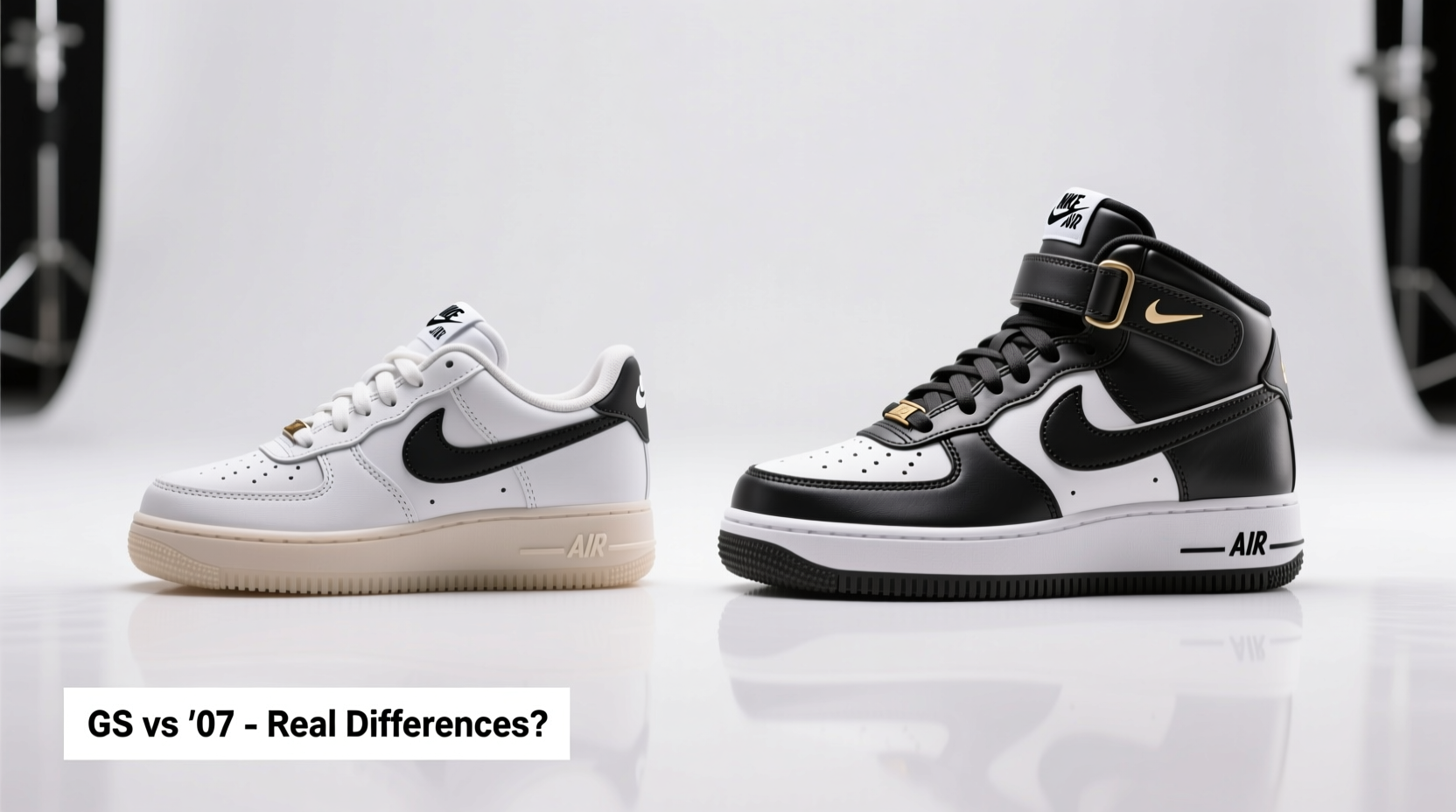 air force 1 gs vs 07 difference