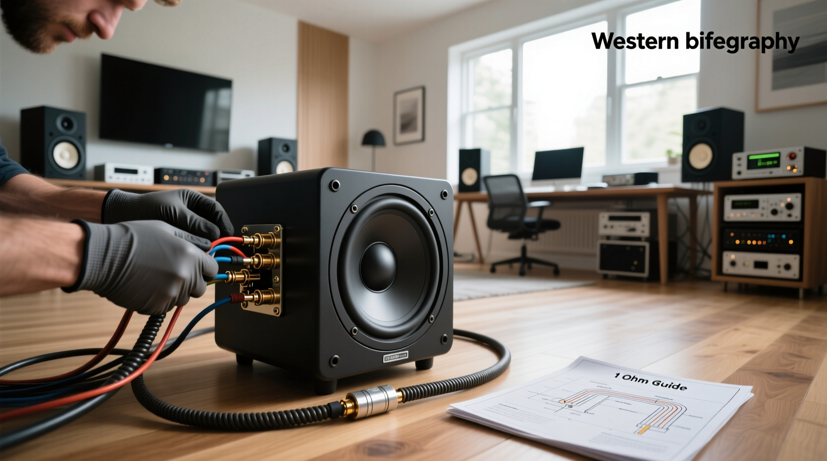 Dual subwoofer setup connected in parallel to achieve 1 ohm total load