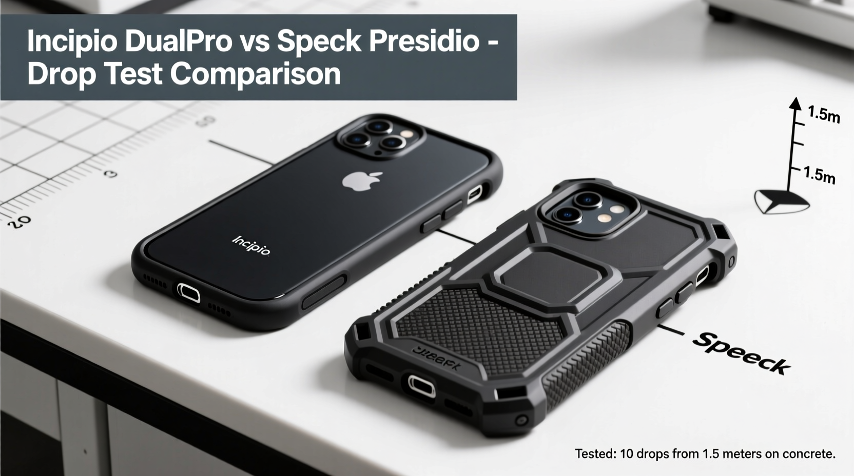 incipio dualpro vs speck presidio iphone 7 cases which one actually protects better from drops