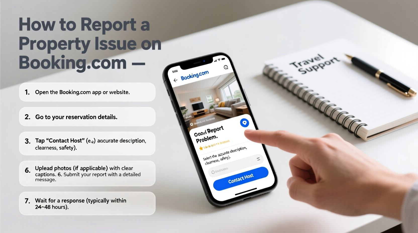 how to effectively report a problem with a property on booking com a step by step guide