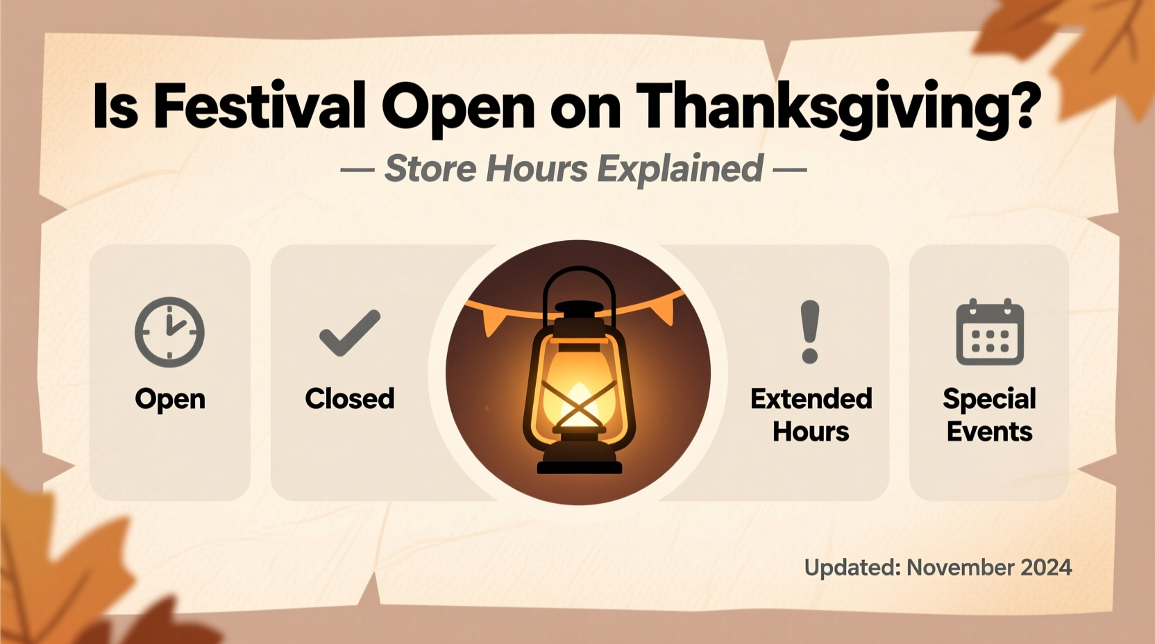 is festival open on thanksgiving
