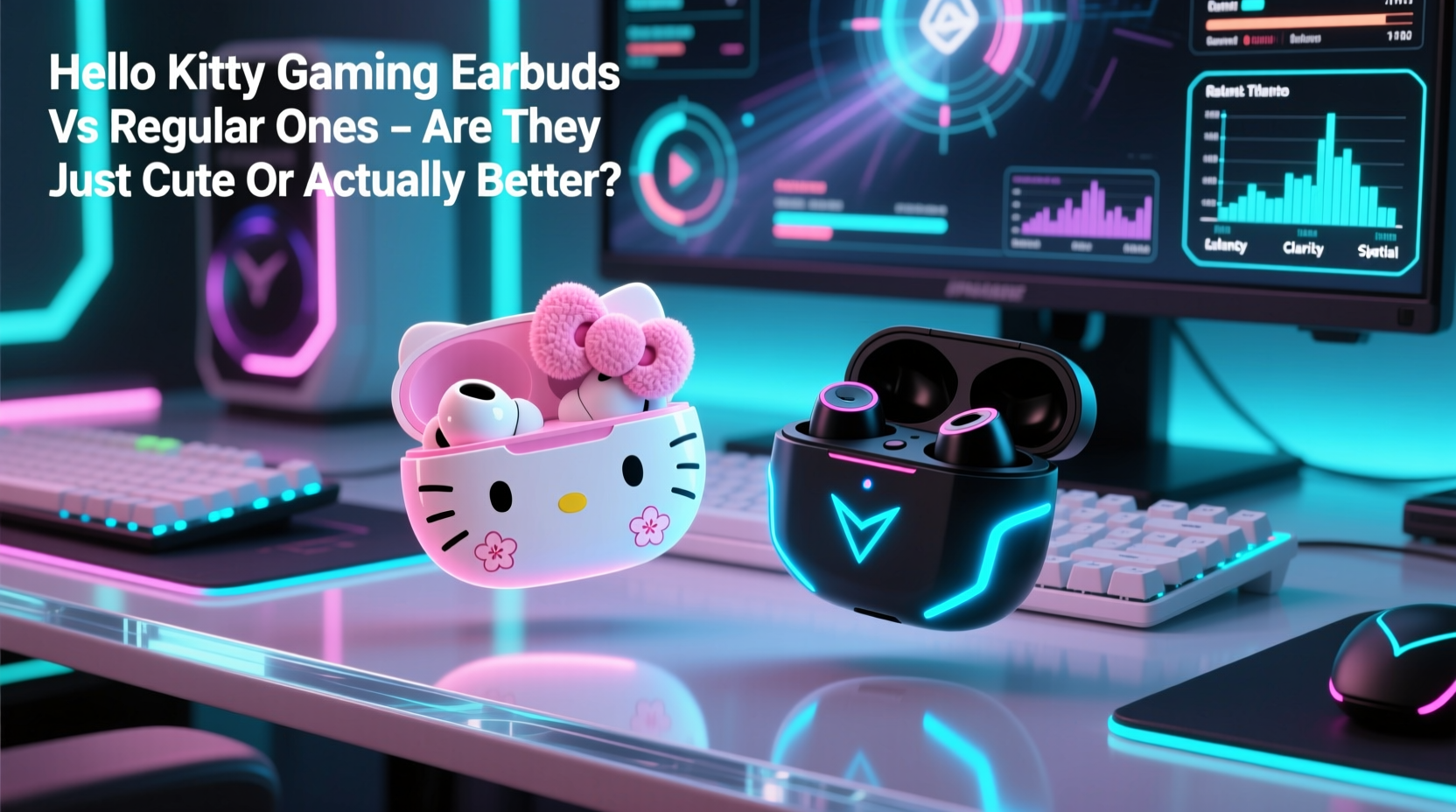 hello kitty gaming earbuds vs regular ones are they just cute or actually better for gaming