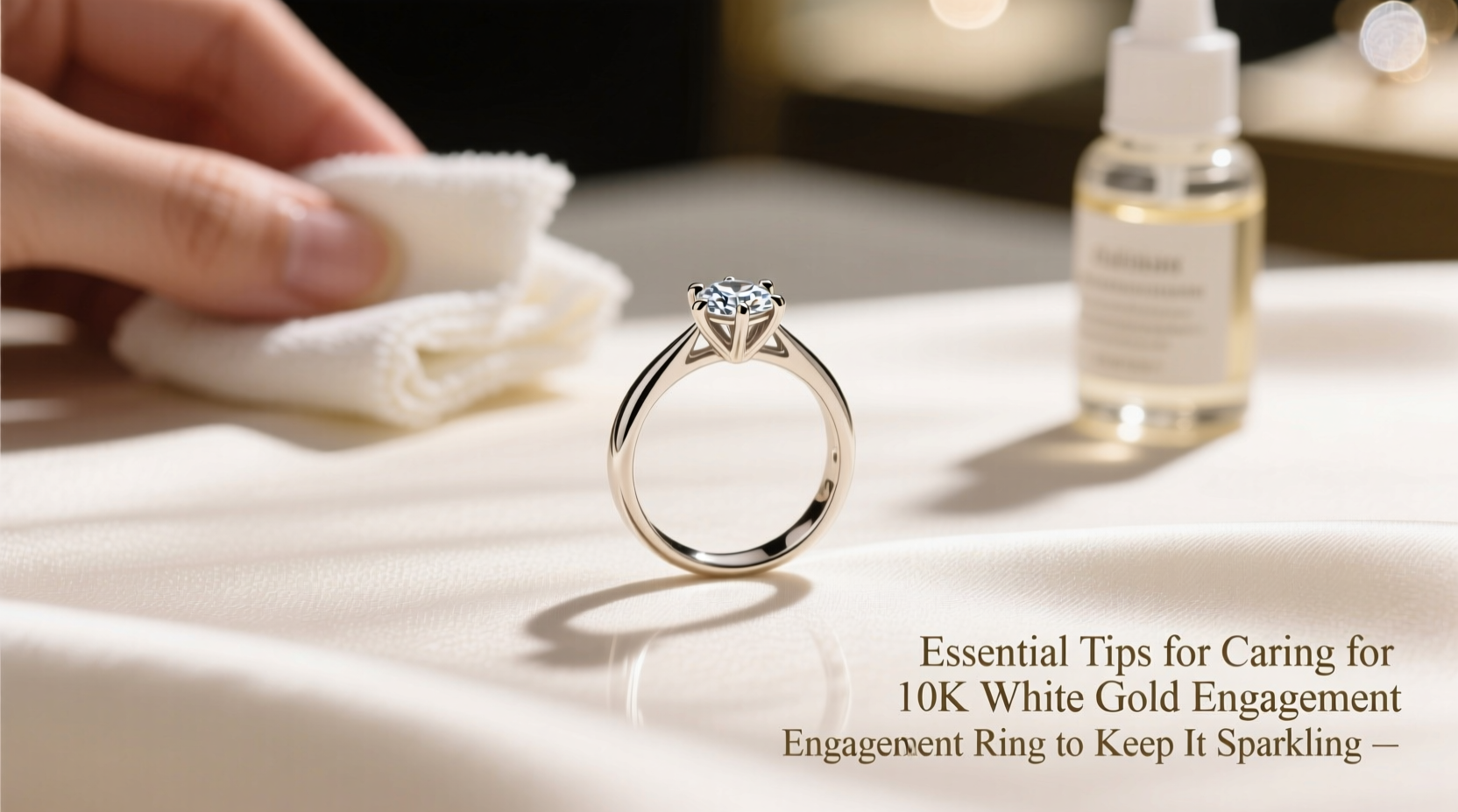 essential tips for caring for your 10k white gold engagement ring to keep it sparkling