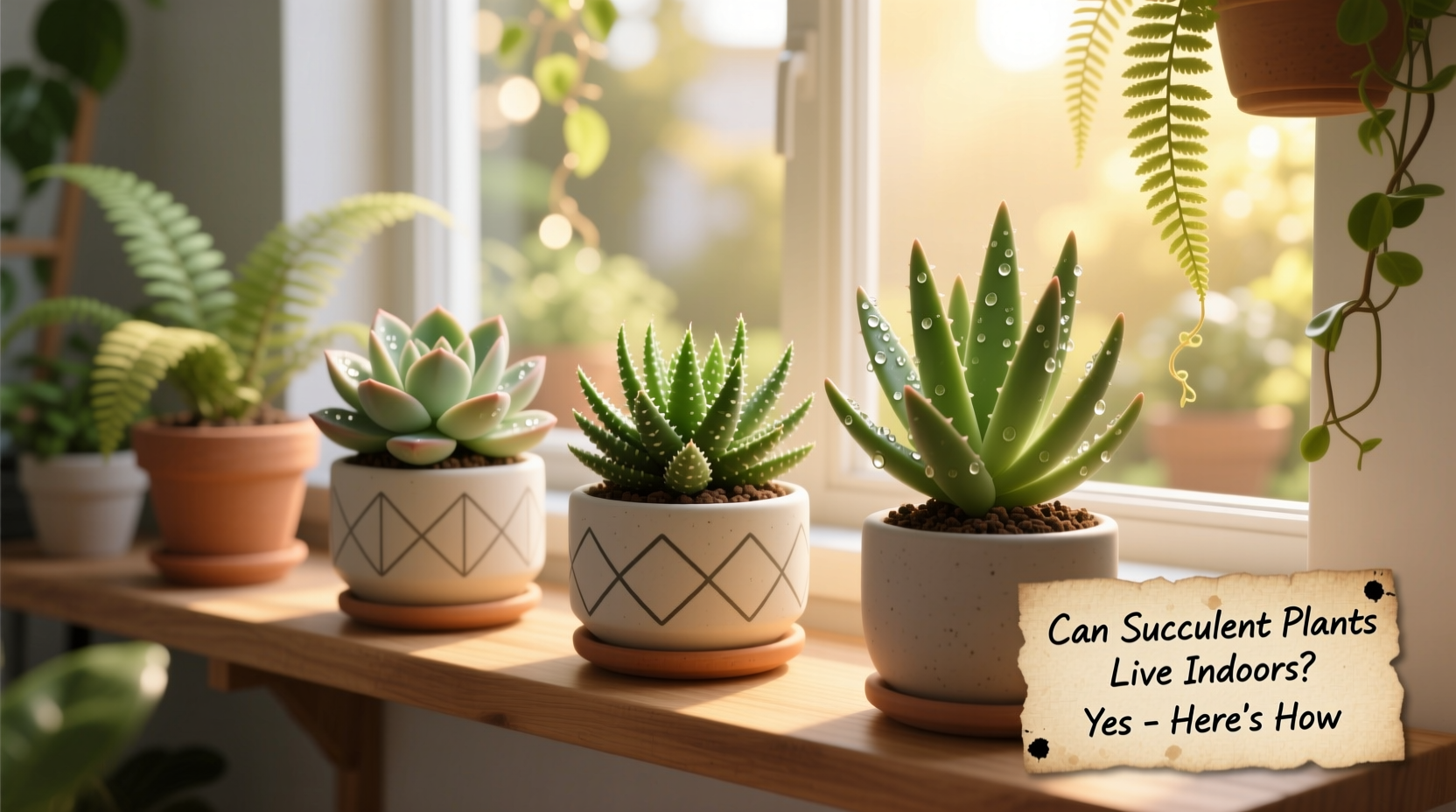 can succulent plants live indoors