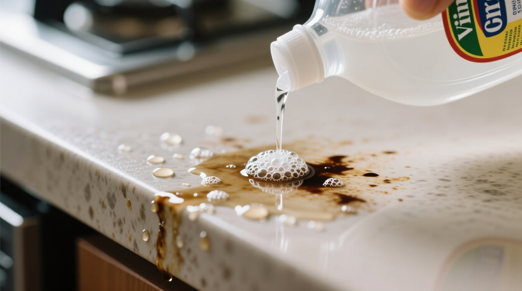 clean tough stains with white vinegar
