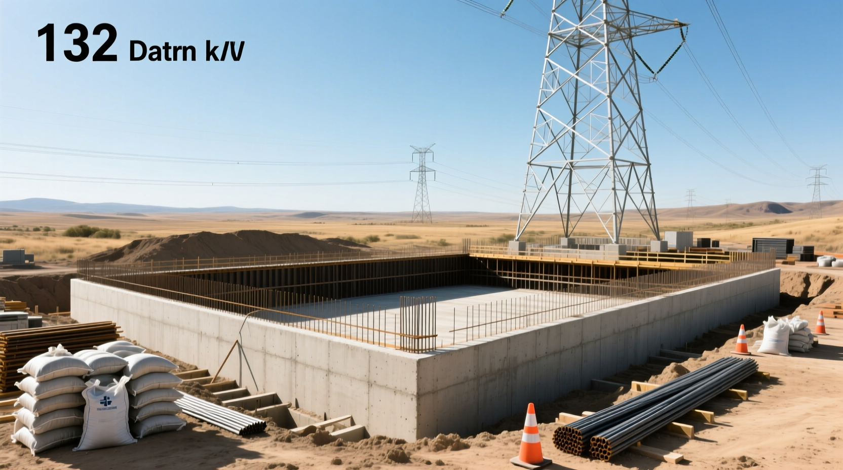 132 kv transmission line tower foundation guide