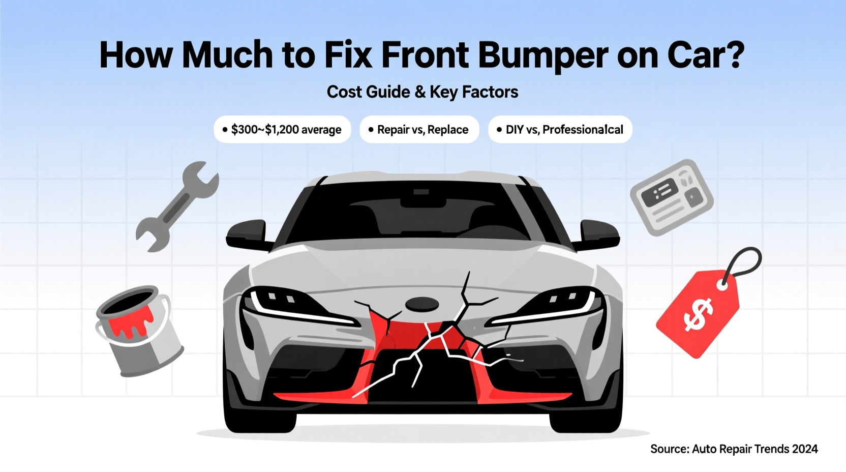 how much to fix front bumper on car