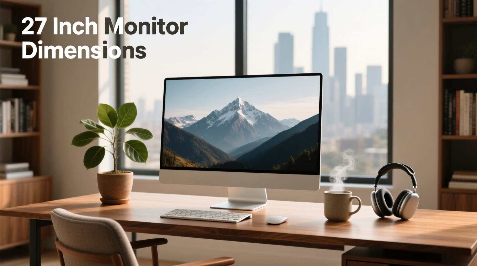 27 inch monitor dimensions exact width, height depth